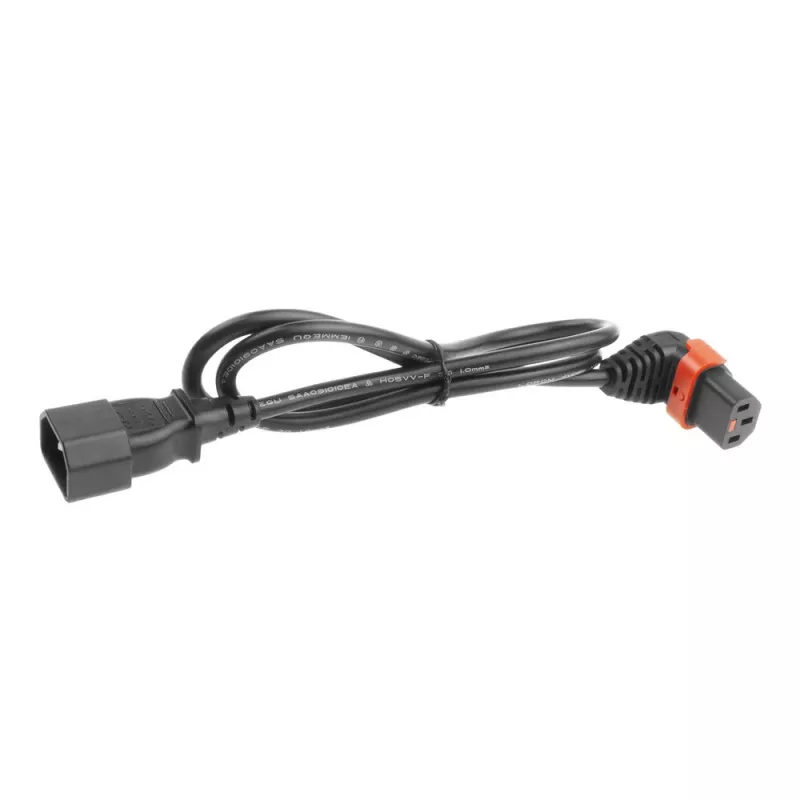 ACT Stromkabel C14 - C13 IEC Lock (abgewinkelt) schwarz 1 m, PC2044