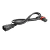 ACT Netzkabel C14 - C13 IEC Lock (links abgewinkelt) schwarz 3 m, PC2050