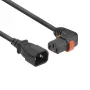 ACT Netzkabel C14 - C13 IEC Lock (abgewinkelt) schwarz 3 m, PC2049