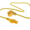 ACT Netzkabel Netzstecker CEE 7/7 Stecker (gewinkelt) - C15 gelb 1,5 m