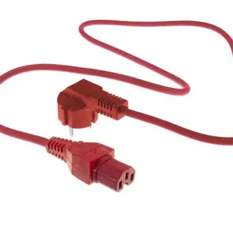 ACT AK5314 Stromkabel CEE 7/7 auf C15, 1 m, rot