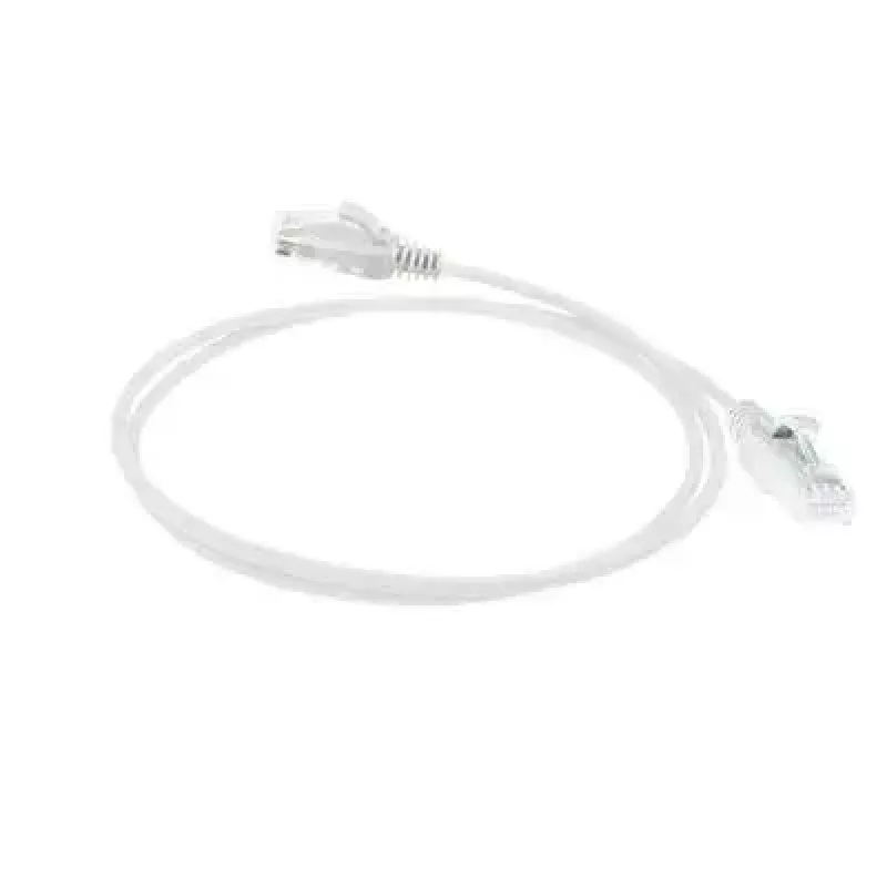 ACT Weiß 1 m LSZH U/UTP CAT6 Datacenter Slimline Patchkabel mit Rasthebelschutz und RJ45-Steckern