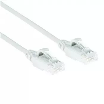 ACT Weiß 1 m LSZH U/UTP CAT6 Datacenter Slimline Patchkabel mit Rasthebelschutz und RJ45-Steckern