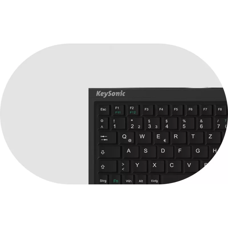 KeySonic ACK-3410 (UK) Tastatur Home USB QWERTY UK English Schwarz