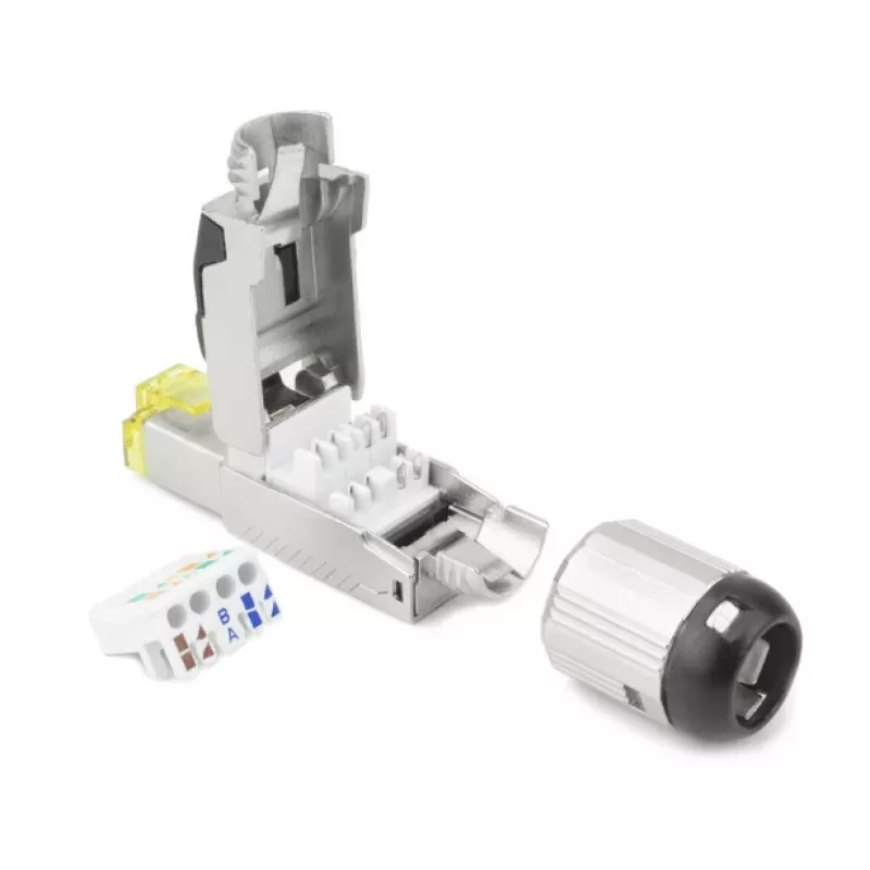 ACT Feldkonfektionierstecker RJ45 CAT6A geschirmt, werkzeuglos, 4PPoE 100W