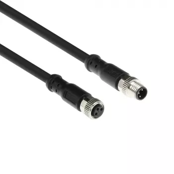 ACT Industrial 5,00 Meter Sensorkabel M8A 3-polig Stecker auf M8A 3-polig Buchse, Ultraflex Xtreme TPE-Kabel, geschirmt