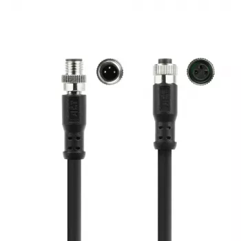 ACT Industrial 5,00 Meter Sensorkabel M8A 3-polig Stecker auf M8A 3-polig Buchse, Ultraflex Xtreme TPE-Kabel, geschirmt