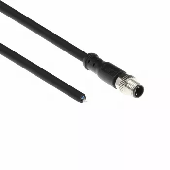 ACT Industrial 5,00 Meter Sensorkabel M8A 3-polig Stecker auf offenes Ende, Ultraflex Xtreme TPE-Kabel, geschirmt