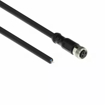 ACT Industrial 3,00 Meter Sensorkabel M8A 3-polig Buchse auf offenes Ende, Ultraflex Xtreme TPE Kabel, geschirmt