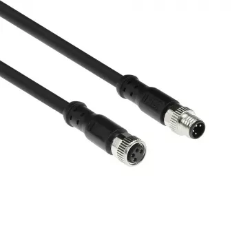 ACT Industrial 1,50 Meter Sensorkabel M8A 4-polig Stecker auf M8A 4-polig Buchse, Ultraflex Xtreme TPE-Kabel, geschirmt