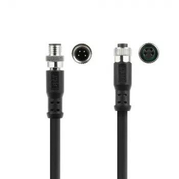 ACT Industrial 3,00 Meter Sensorkabel M8A 4-polig Stecker auf M8A 4-polig Buchse, Ultraflex Xtreme TPE-Kabel, geschirmt