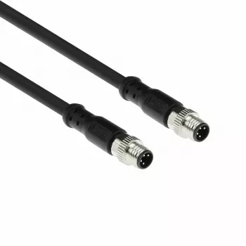 ACT Industrial 1,50 Meter Sensorkabel M8A 4-polig Stecker auf M8A 4-polig Stecker, Ultraflex Xtreme TPE-Kabel, geschirmt
