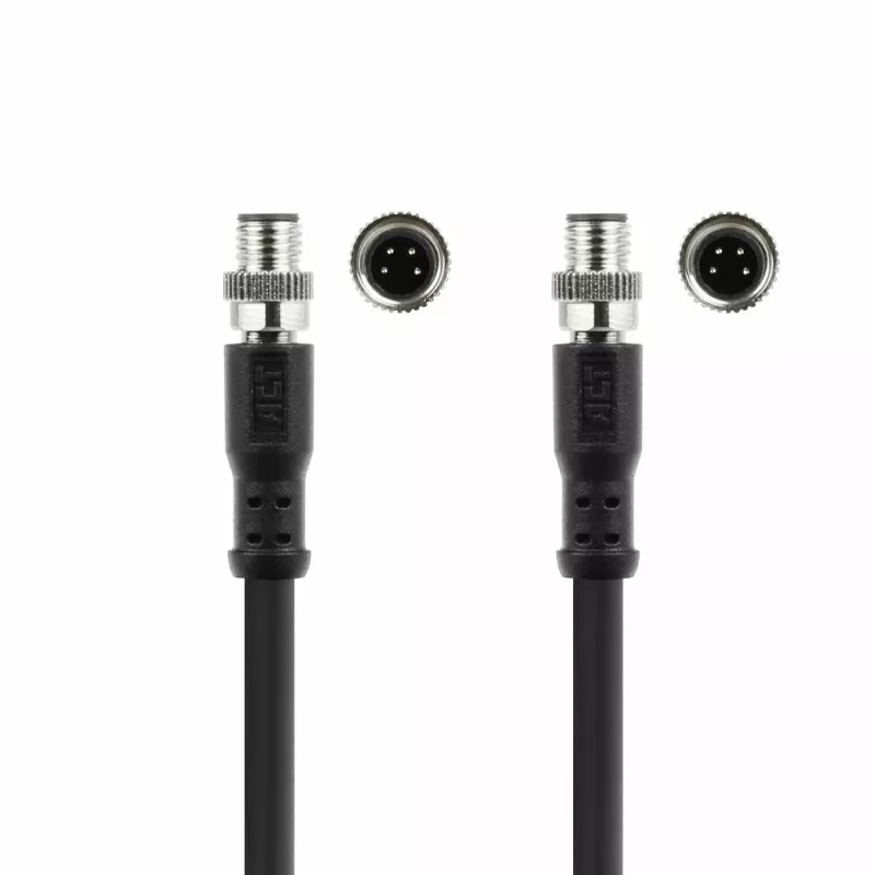 ACT Industrial 3.00 Meter Sensorkabel M8A 4-polig Stecker auf M8A 4-polig Stecker, Ultraflex Xtreme TPE-Kabel, geschirmt