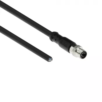 ACT Industrie 1,50 Meter Sensorkabel M8A 4-polig Buchse auf offenes Ende, Ultraflex Xtreme TPE-Kabel, geschirmt