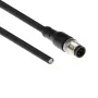 ACT Industrial 3,00 Meter Sensorkabel M12A 4-polig Stecker auf offenes Ende Superflex Xtreme TPE-Kabel, geschirmt