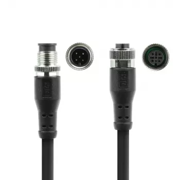 ACT Industrial 1,50 Meter Sensorkabel M12A 5-polig Stecker auf M12A 5-polig Buchse, Superflex Xtreme TPE-Kabel, geschirmt