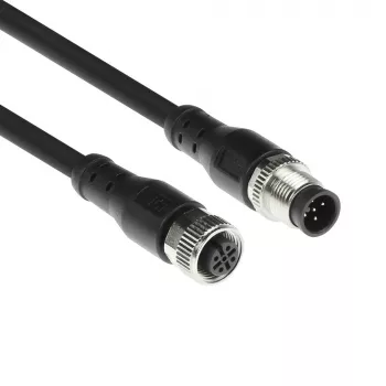 ACT Industrial 5.00 Meter Sensorkabel M12A 5-polig Stecker auf M12A 5-polig Buchse, Superflex Xtreme TPE-Kabel, geschirmt