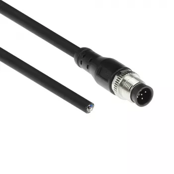 ACT Industrial 5,00 Meter Sensorkabel M12A 5-polig Stecker auf offenes Ende, Superflex Xtreme TPE-Kabel, geschirmt