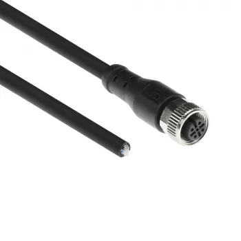 ACT Industrie 3,00 Meter Sensorkabel M12A 5-polig Stecker auf offenes Ende, Superflex Xtreme TPE-Kabel, geschirmt
