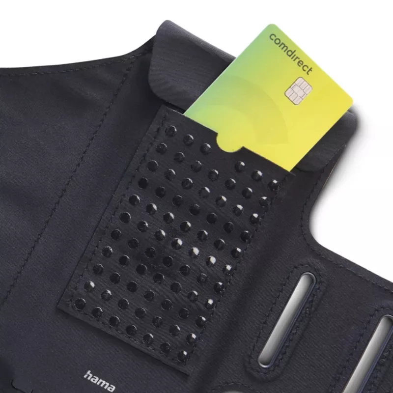 Hama 00019861 Sport-Armband-Handyhülle für Jogging, 6,5-6,9 Zoll, wasserabweisend, Schwarz