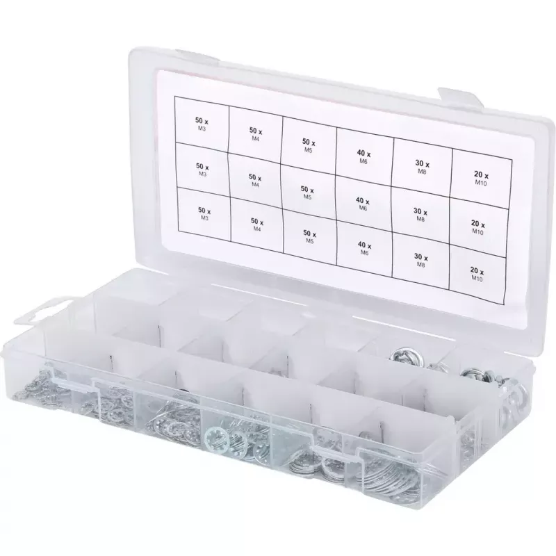 KS Tools 970.0240 Zahn-Unterlegscheiben-Sortiment M3–M10 (720-tlg.)