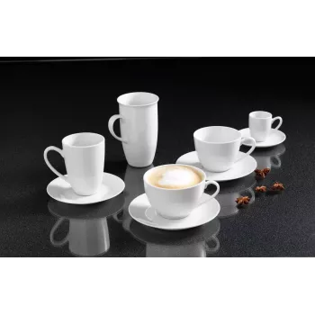 Ritzenhoff & Breker Snap BIANCO Porzellan-Cappuccinotasse 0,3 L, 4er-Set