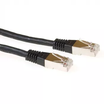 ACT Schwarz 1 Meter LSZH SFTP CAT6A Patchkabel mit RJ45-Steckern