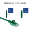 ACT Grün 0,25 Meter LSZH U/UTP CAT6 Rechenzentrums-Slimline-Patchkabel, rastnasenfrei mit RJ45-Steckern
