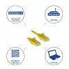 ACT Gelb 5 Meter LSZH U/UTP CAT6 Rechenzentrums-Slimline-Patchkabel mit RJ45-Steckern