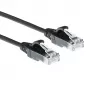 ACT Schwarz 3 Meter LSZH U/UTP CAT6 Rechenzentrum Slimline-Patchkabel, rastnasenfrei mit RJ45-Steckern
