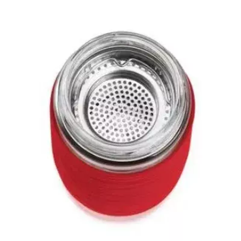 Emsa TEA MUG Isolierbecher mit 2-in-1-Siebeinsatz, 420 ml, Rot