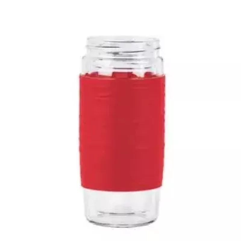 Emsa TEA MUG Isolierbecher mit 2-in-1-Siebeinsatz, 420 ml, Rot