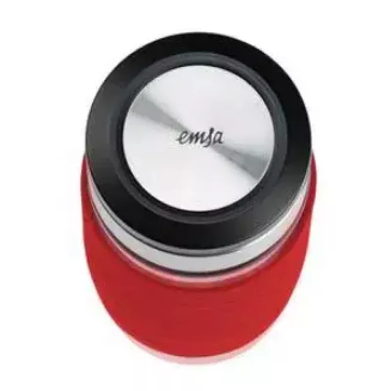 Emsa TEA MUG Isolierbecher mit 2-in-1-Siebeinsatz, 420 ml, Rot
