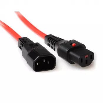ACT Powercord C13 IEC Lock C14 rot 1,5 m 10 A 230 V