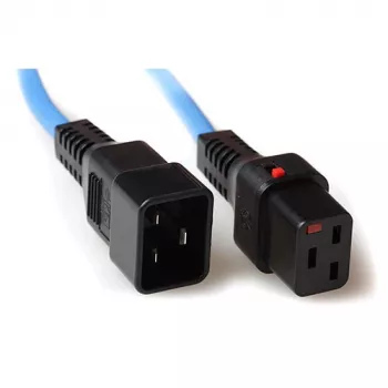 ACT Powercord C19 IEC Lock - C20 blau 1 m, PC1357