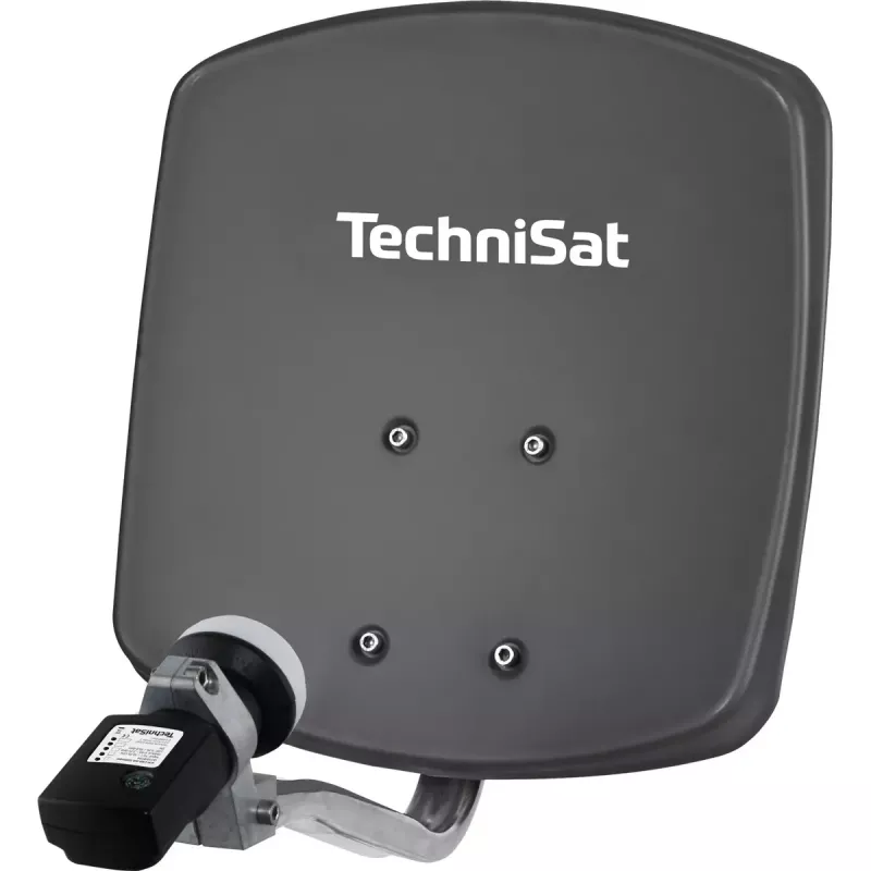 TechniSat DIGIDISH 33 Satellitenantenne mit Satfinder V/H-LNB, Schiefergrau