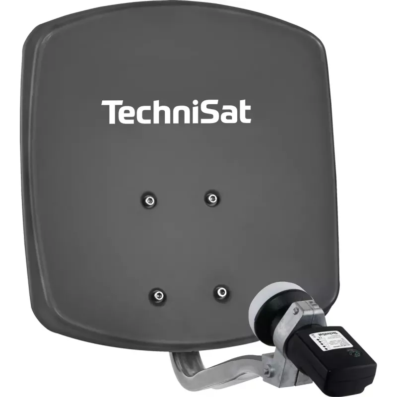 TechniSat DIGIDISH 33 Satellitenantenne mit Satfinder V/H-LNB, Schiefergrau