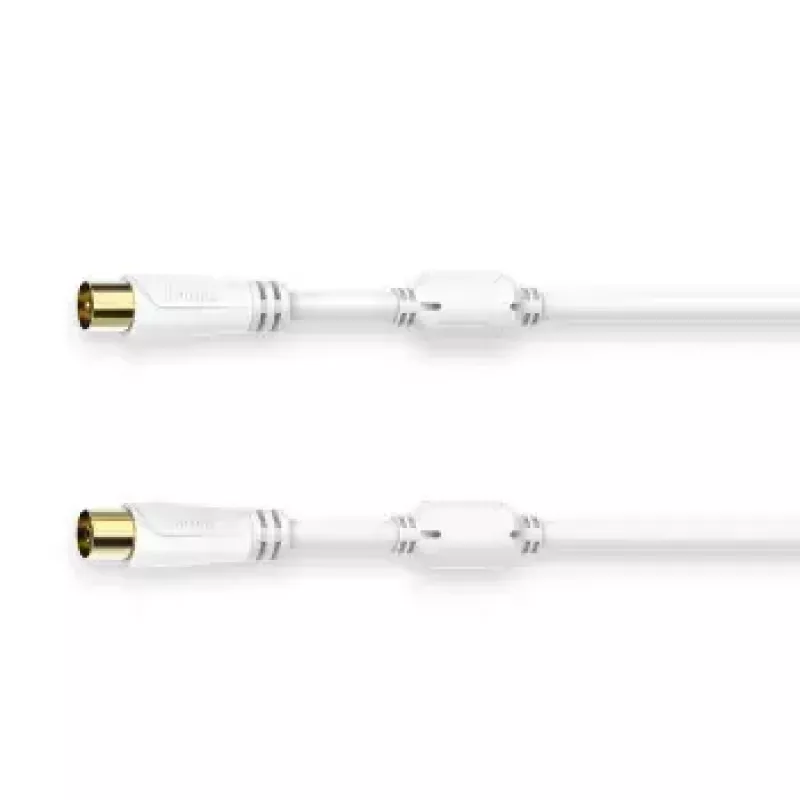 Koaxialkabel Hama 00205247 3 m Weiß Koaxialstecker