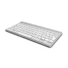 R-Go Tools Ergonomische Tastatur R-Go Compact Break, kompakte Tastatur mit Pausensoftware, QWERTY (UK), Bluetooth, weiß