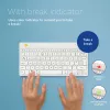 R-Go Tools Ergonomische Tastatur R-Go Compact Break, kompakte Tastatur mit Pausensoftware, QWERTY (UK), Bluetooth, weiß