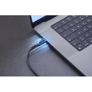Cellularline Display Kabel USB-C-Kabel mit integriertem LCD-Display