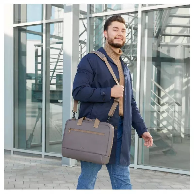 Hama Ultra Lightweight 35,8 cm (14,1 Zoll) Toploader-Tasche Anthrazit, Beige