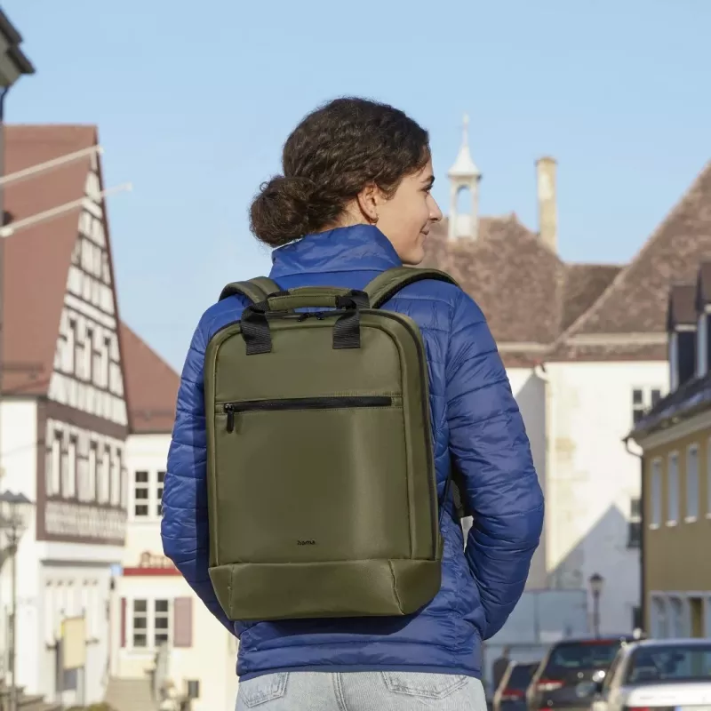 Hama 00222054 Rucksack Schwarz, Oliv Recyceltes Polyester