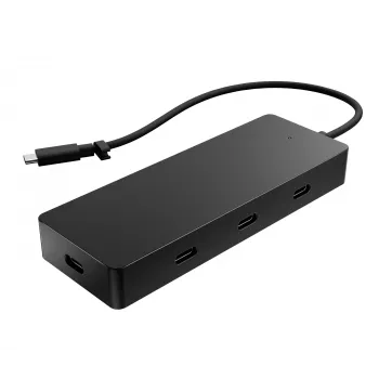 HP 4K USB-C Multiport Hub, USB Type-C, USB Type-C, 10000 Mbit/s, 3840 x 2160, Schwarz, 65 W