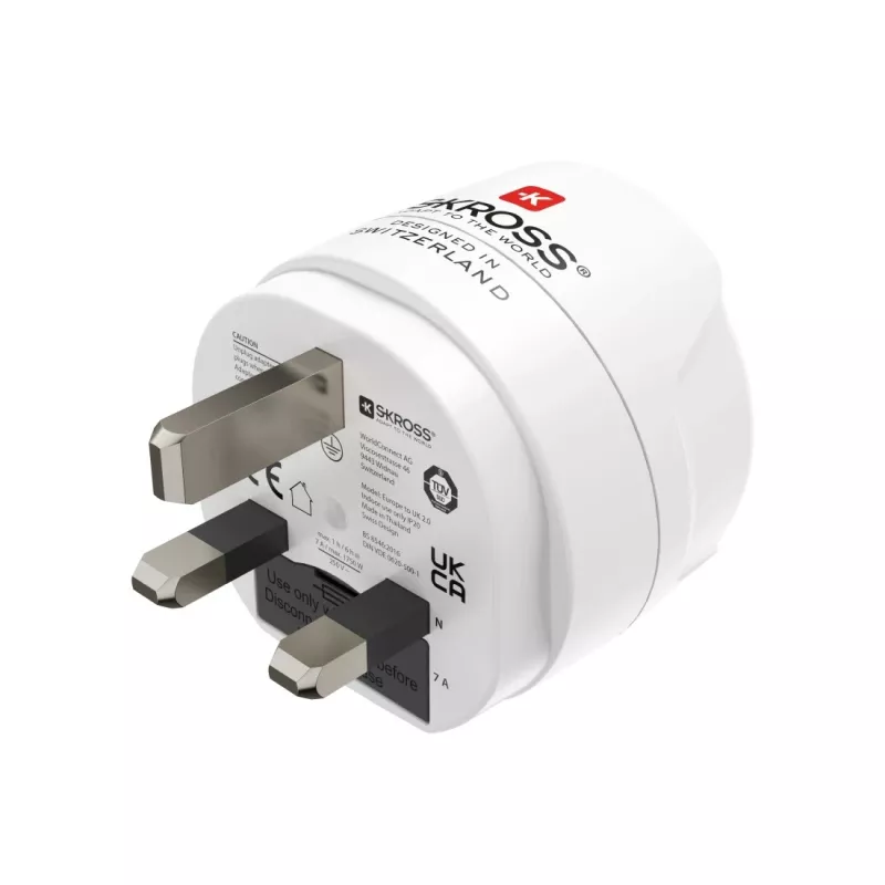 Hama 00223483 Reisestecker Typ G (UK) Typ F Weiß