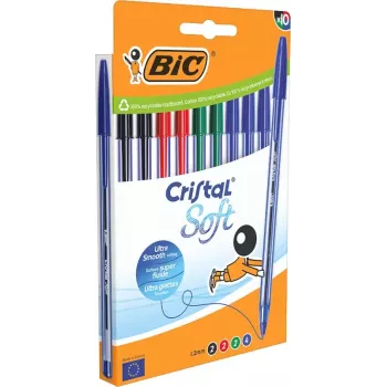 Stick-Kugelschreiber BIC 516359 sortierte Farben 10 Stück