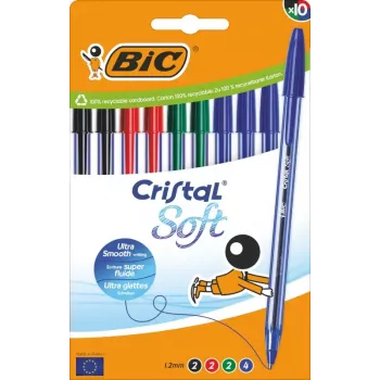 Stick-Kugelschreiber BIC 516359 sortierte Farben 10 Stück