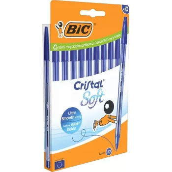 Stick-Kugelschreiber BIC 516357 Blau Transparent 10 Stück