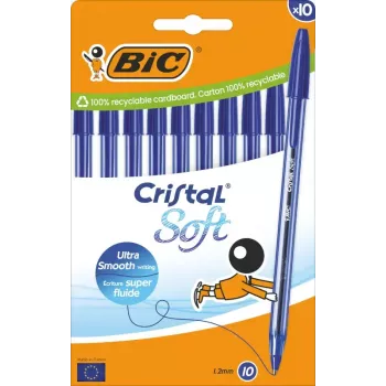 Stick-Kugelschreiber BIC 516357 Blau Transparent 10 Stück