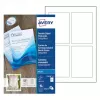 Avery Quick&Clean C2318-25i Karten, 82,6 x 127 mm, 260 g/m², weiß, 100 Karten (25 Blatt x 4)